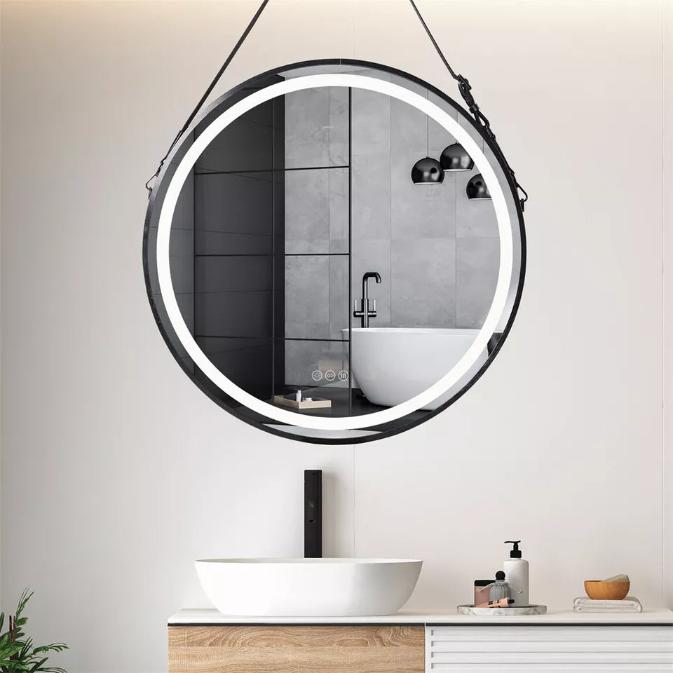 HD LED Bathroom Mirror with Anti-Fog & Adjustable Light