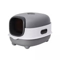Large Leak-Proof Hooded Cat Litter Box with Scoop