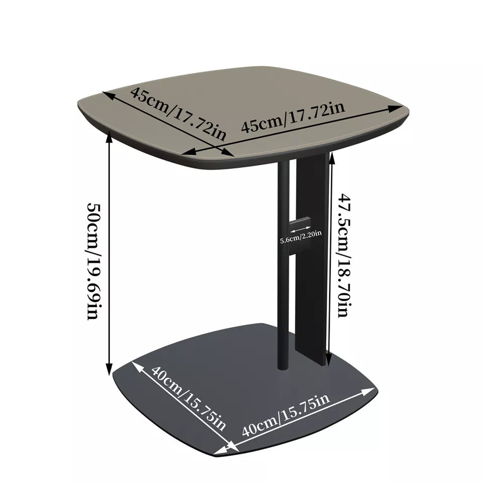 Round Glass Coffee Table with Metal Frame