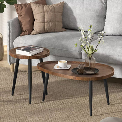 Industrial Nesting Wooden Side Tables