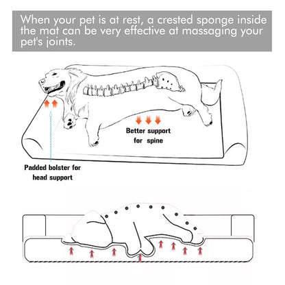 Oversized Cooling Elevated Dog Bed with Bolster Lounger