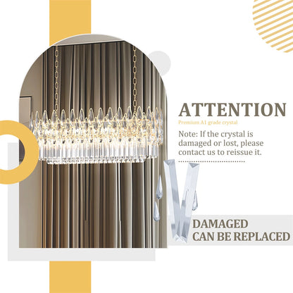 80cm Gold Crystal Chandelier with 3 Light Settings