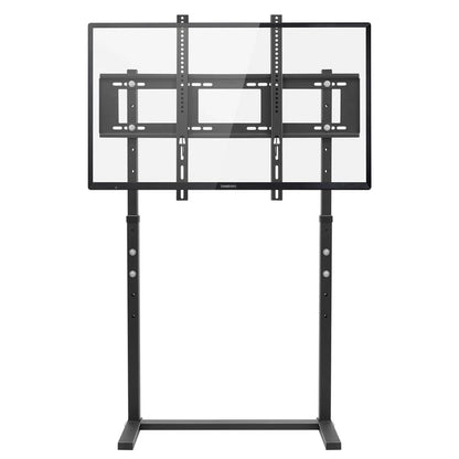 Black 32–100" Flat Screen Floor Stand with Space-Saving Contemporary Base