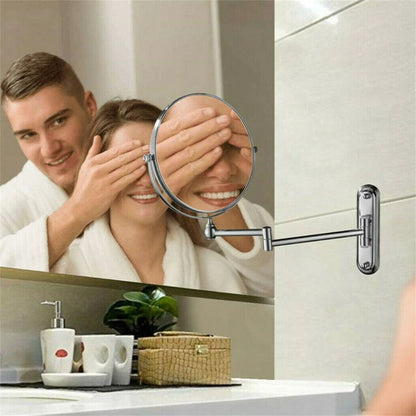 Chrome Wall Mount Double Sided Magnifying Mirror