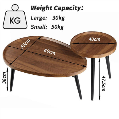 Industrial Nesting Wooden Side Tables