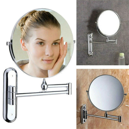Chrome Wall Mount Double Sided Magnifying Mirror