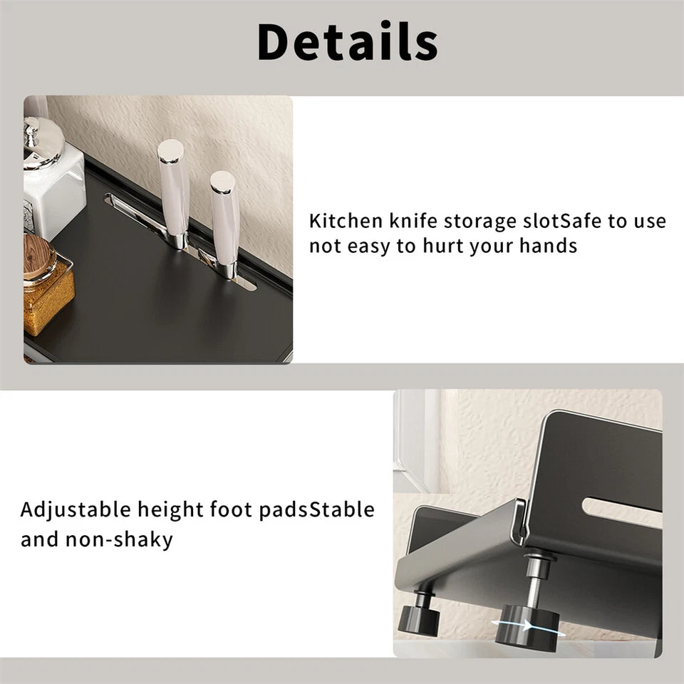 Large 3 Tier Spice Rack Kitchen Organizer with Adjustable Height
