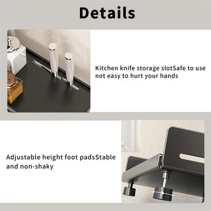 Large 3 Tier Spice Rack Kitchen Organizer with Adjustable Height