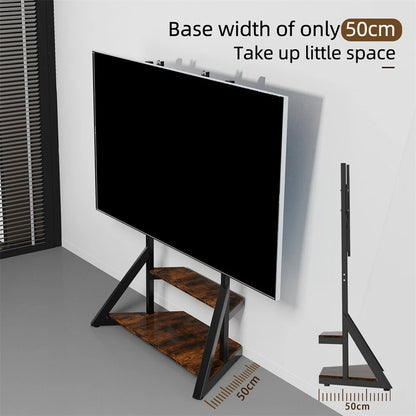 Black Brown 65-100 Inch Industrial TV Stand With Rustic Shelves For Home Cinema