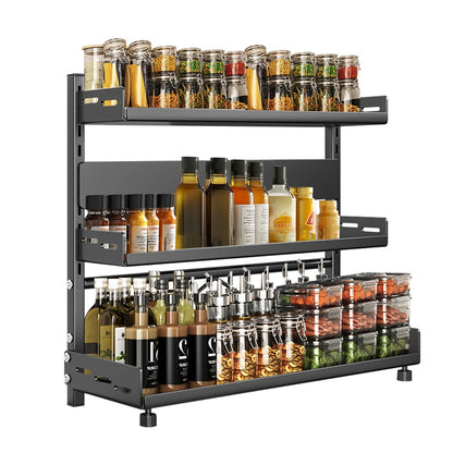 Large 3 Tier Spice Rack Kitchen Organizer with Adjustable Height