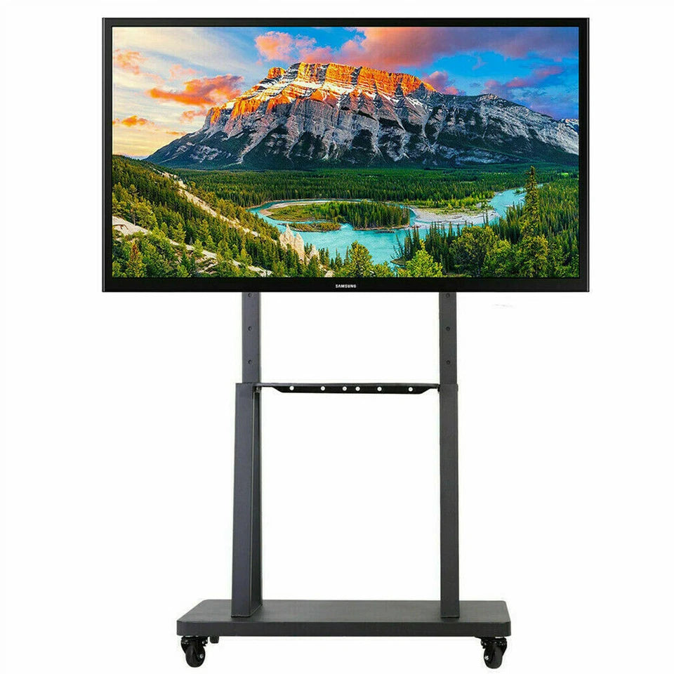 Heavy Duty Mobile TV Cart Stand for 32 to 80 Inch Screens