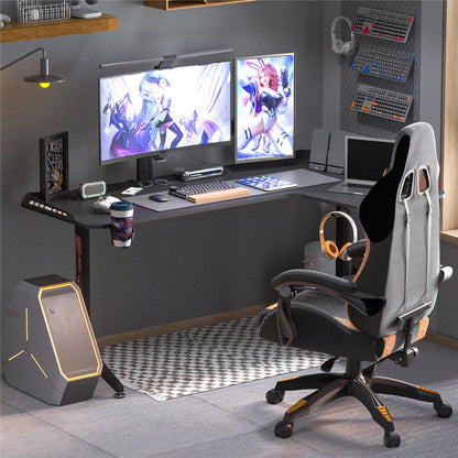 XXXL L-Shaped Gaming Desk w/ Storage Box