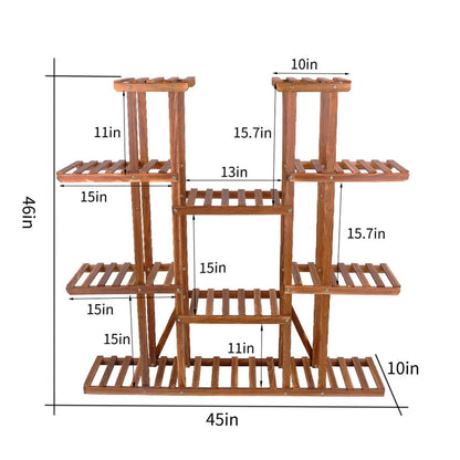 Large Wood Plant Stand Shelf