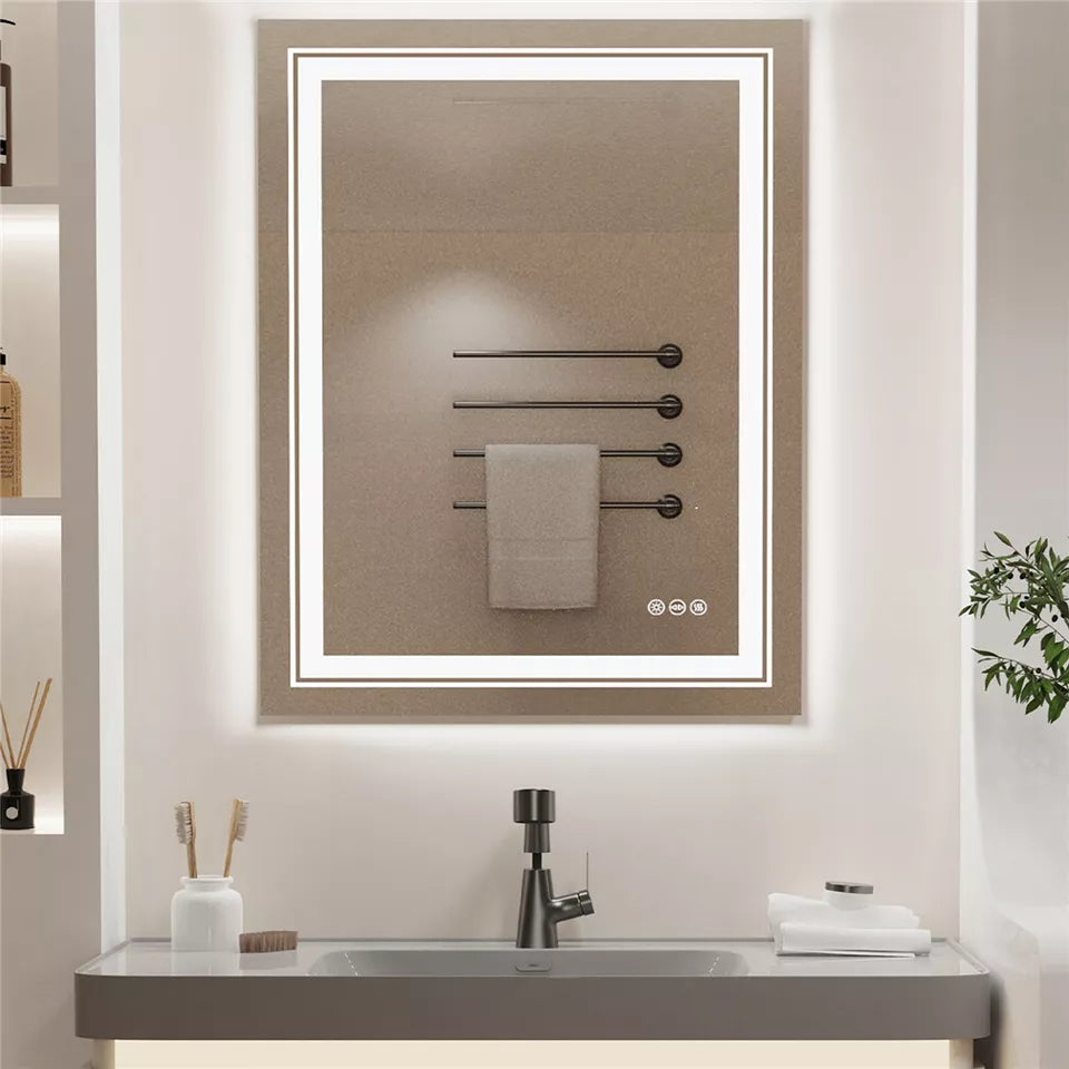 Buy 900-700mm LED Bathroom Mirror – Dimmable & Anti-Fog AU