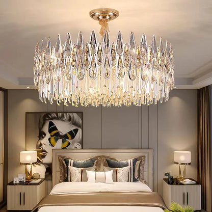80cm Grand Crystal Chandelier with Adjustable Light