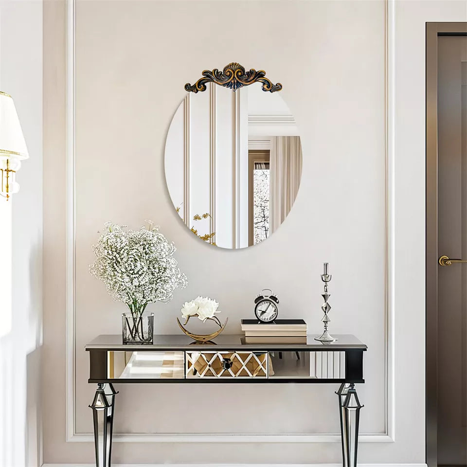 Baroque Oval Mirror for Stylish Vanity Australia