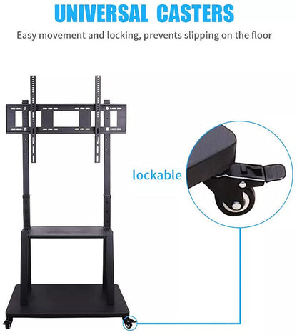 100-heavy-duty-floor-tv-stand-tv-cart-trolley-height-adjustable-mount-bracket
