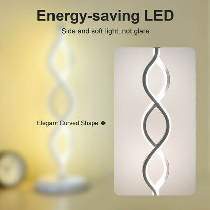 Bedside Lamp 3 Way Dimmable Spiral LED Table Lamp Nightstand Desk Reading Light