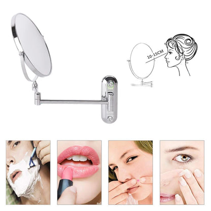 Chrome Wall Mount Double Sided Magnifying Mirror