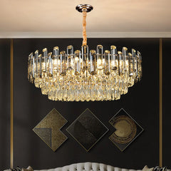 Elegant 60cm gold crystal chandelier for modern interiors