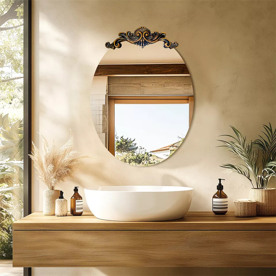 Baroque Oval Mirror for Vanity Australia