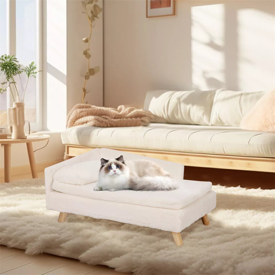 Luxurious Rectangular Pet Sofa Bed with Anti-Skid Base