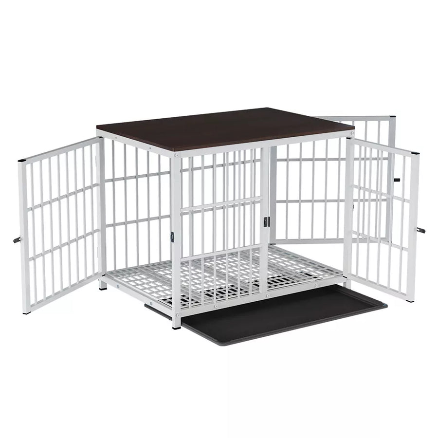 Wooden Dog Crate with Storage Table â€” Medium