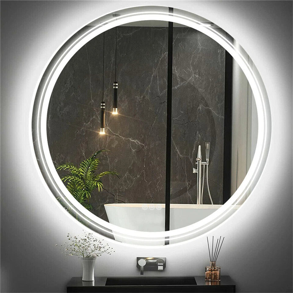 Bright LED Bathroom Mirror with Adjustable Colors