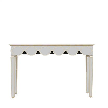 Silver And Gold Mirrored Console Table For Entryway Or Living Room