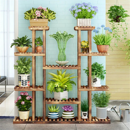 Large Wood Plant Stand Shelf