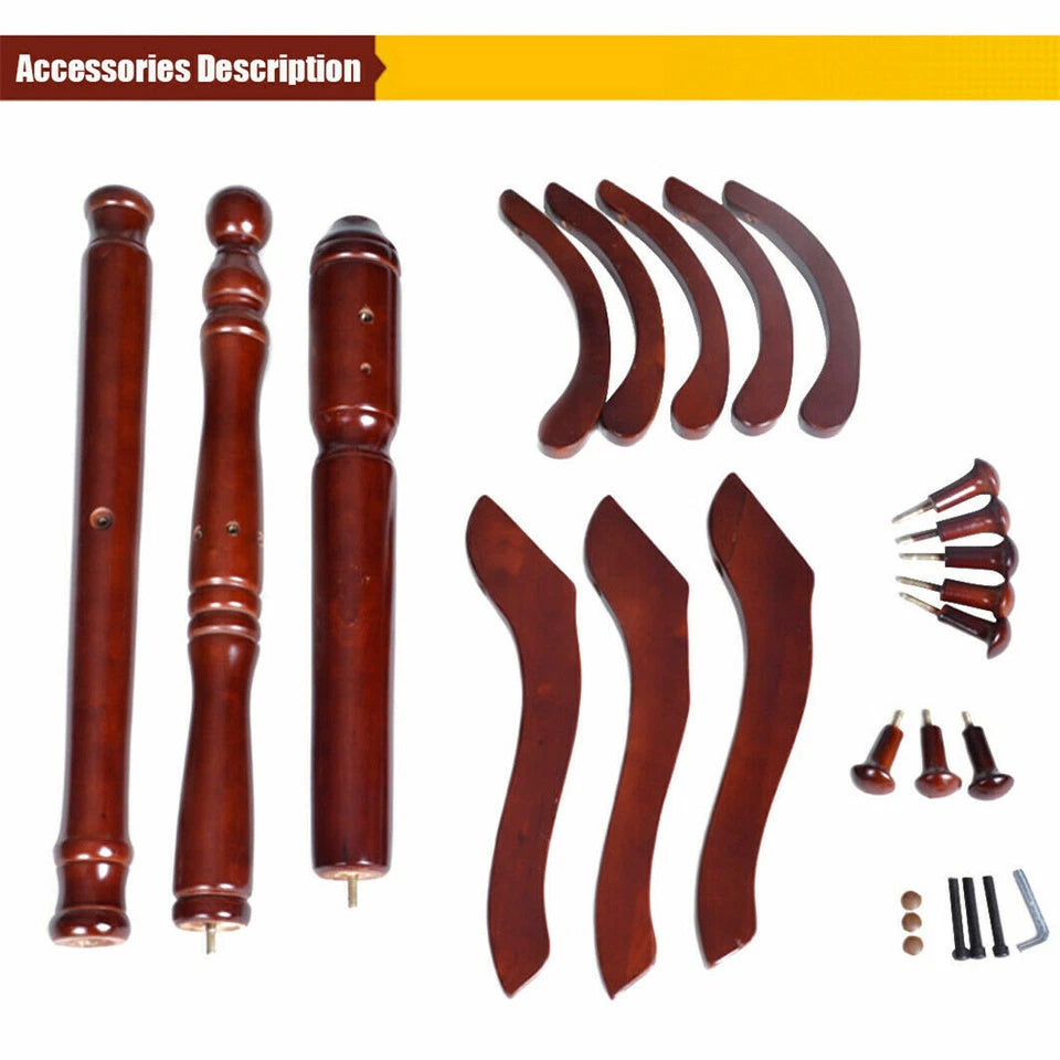 6ft Redwood Wooden Coat Rack Stand with 13 Hooks Organizer