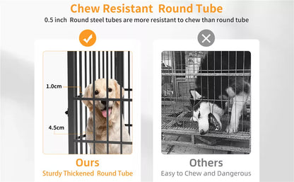 Sturdy Wooden Dog Crate with Storage Table