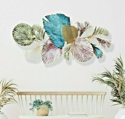 Purple Leaf Metal Wall Art with Leaf Design for Indoor and Outdoor Decor