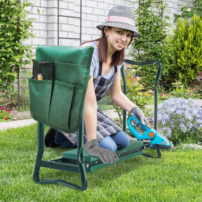 Heavy Duty Upgraded Garden Kneeler and Seat with Thicken Widen Soft Kneeling Pad