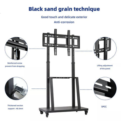 Heavy Duty Mobile TV Cart Stand for 32 to 80 Inch Screens