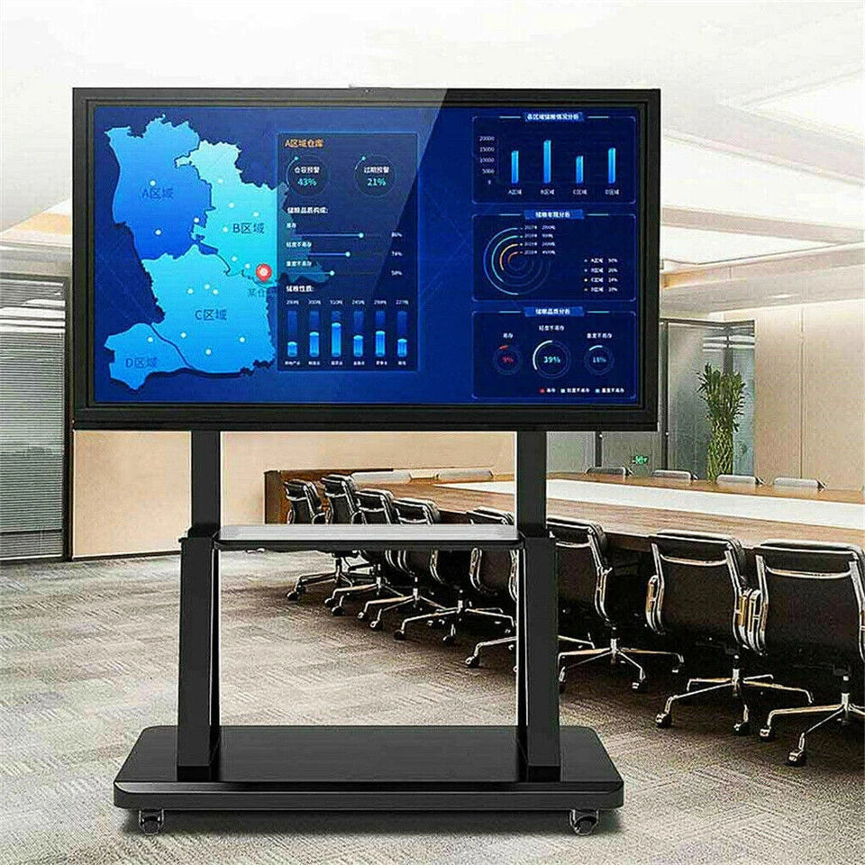 100-heavy-duty-floor-tv-stand-tv-cart-trolley-height-adjustable-mount-bracket