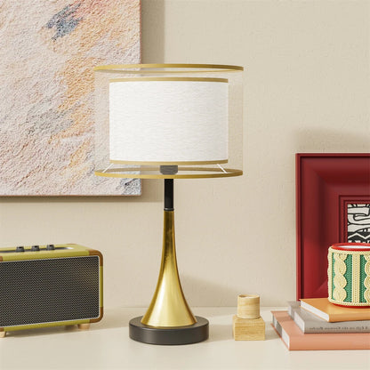Classic Gold Bedside Lamp with Three Light Settings