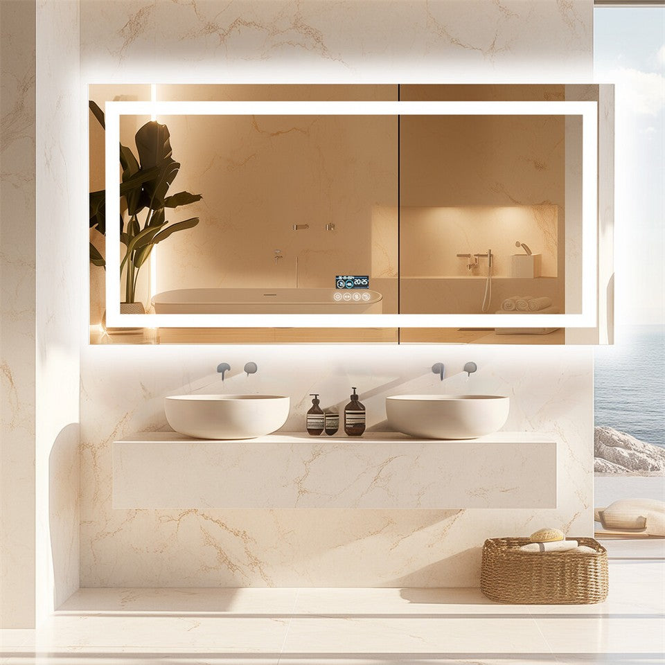 1600Mm Jumbo Bluetooth Led Bathroom Mirror Music Anti-Fog Vanity Mirror