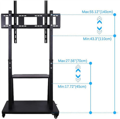 100-heavy-duty-floor-tv-stand-tv-cart-trolley-height-adjustable-mount-bracket