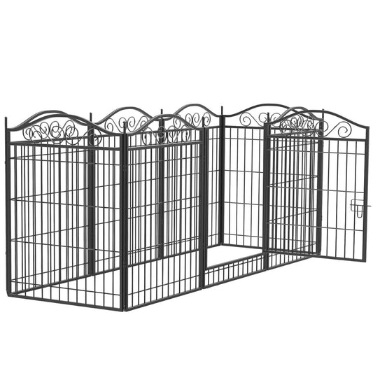 XXL Outdoor Dog Playpen Fence with Door