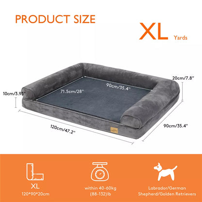 Orthopedic Dog Bed with Bolster Comfort Mattress