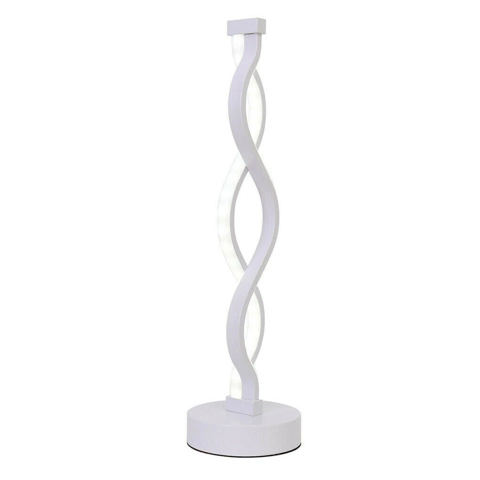 Bedside Lamp 3 Way Dimmable Spiral LED Table Lamp Nightstand Desk Reading Light