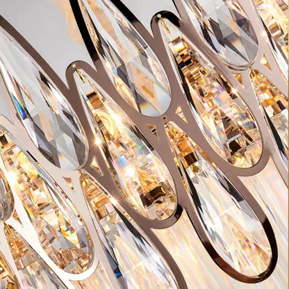 40cm Round Crystal Chandelier with Warm Glow