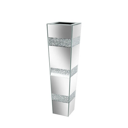 Elegant Standing Vase with Crushed Diamond and Mirror Look
