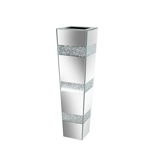 Elegant Standing Vase with Crushed Diamond and Mirror Look