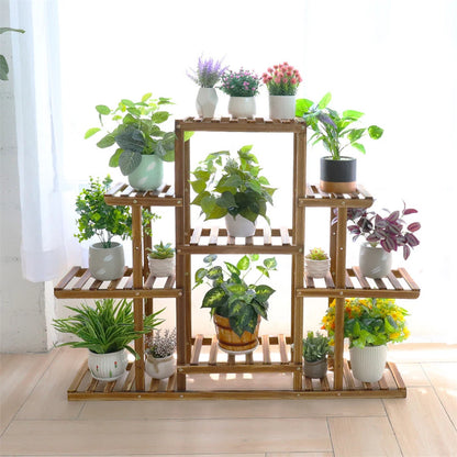 9-tier-flower-rack-wood-plant-stand-shelves-13-pots-bonsai-display-shelf-holder