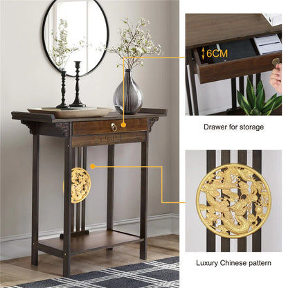 post-orient-style-hall-console-desk-table-accent-entryway-table-w-drawer-shelf