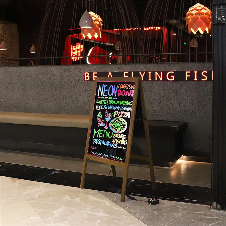 led-message-writing-board-flashing-illuminated-erasable-neon-sign-sandwich-board