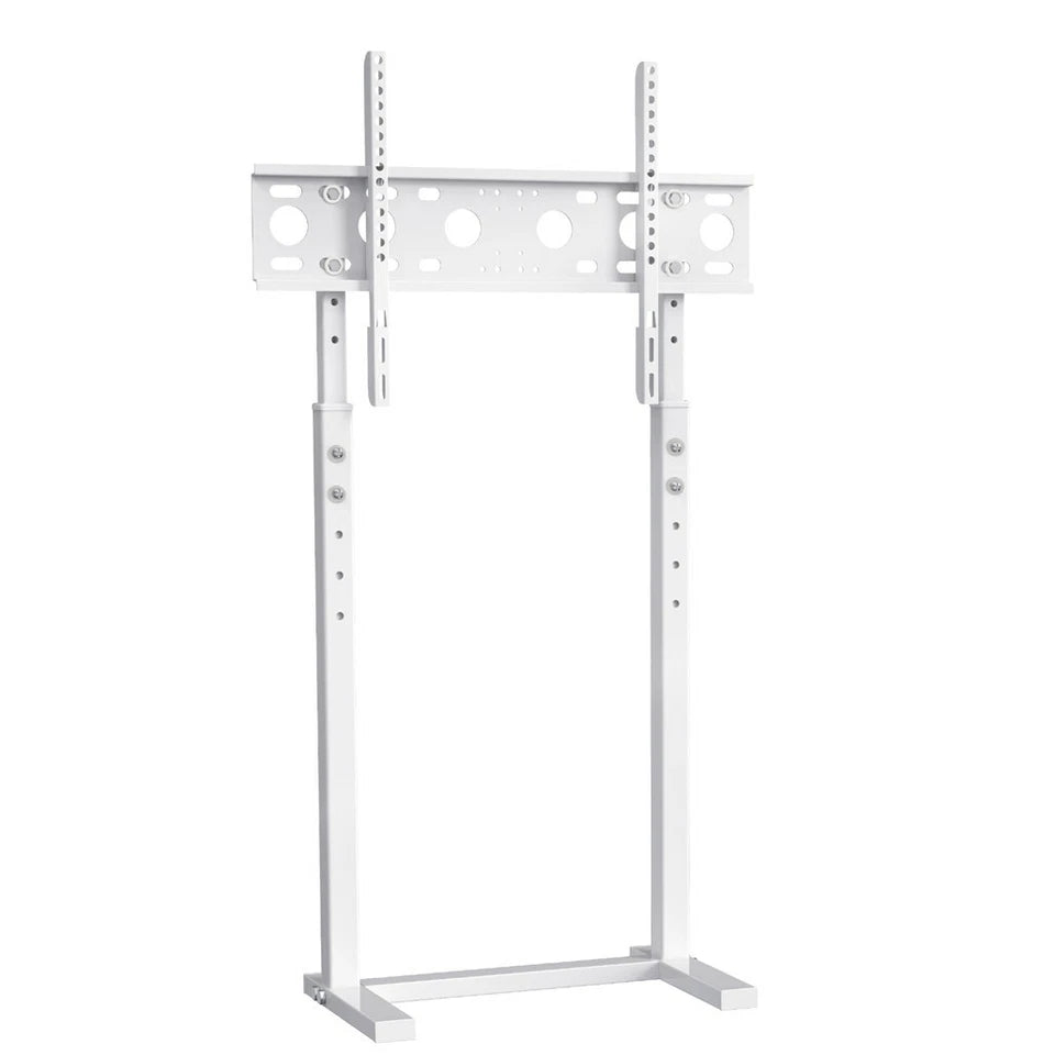 White Adjustable Free Standing TV Stand with Cable Management for 32-65 Inch TVs