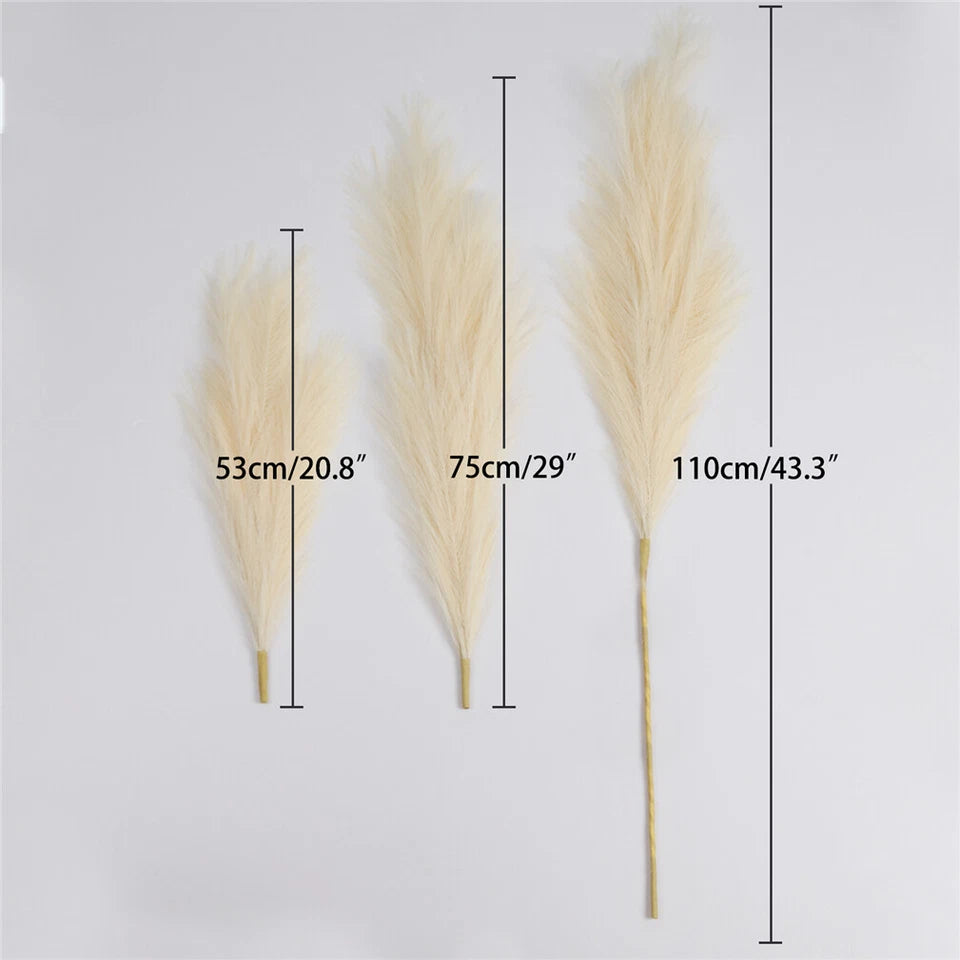 Boho 3PCS Artificial Pampas Grass Home Decor Set